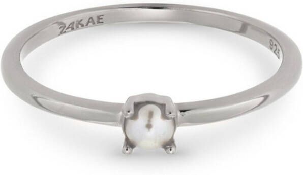 24Kae Ringen Ring met parel 925 Sterling zilver gerhodineerd 12424S Zilverkleurig online kopen