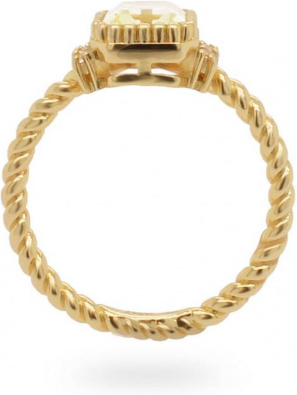 24Kae Ringen Ring met kleurstenen 925 Sterling zilver geelgoud verguld 12402Y Goudkleurig online kopen