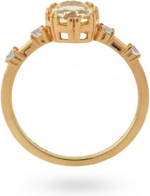 24Kae Ringen Ring met kleurstenen 925 Sterling zilver geelgoud verguld 12406Y Goudkleurig online kopen