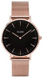 CLUSE La Bohème CL18113 Horloge met contrasterende wijzerplaat en mesh bandje in roségoud online kopen