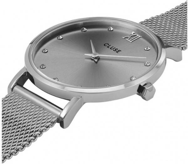 Cluse Horloges Minuit Mesh Crystal Zilverkleurig online kopen