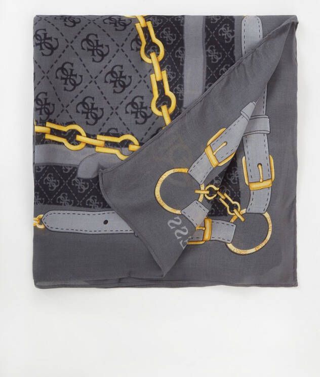 Guess Kefiah sjaal met logo 130 x 130 cm online kopen