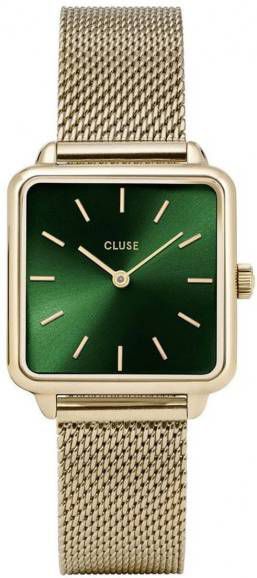 CLUSE La Tétragone CL60014 Horloge met mesh band en contrasterende wijzerplaat in goud online kopen