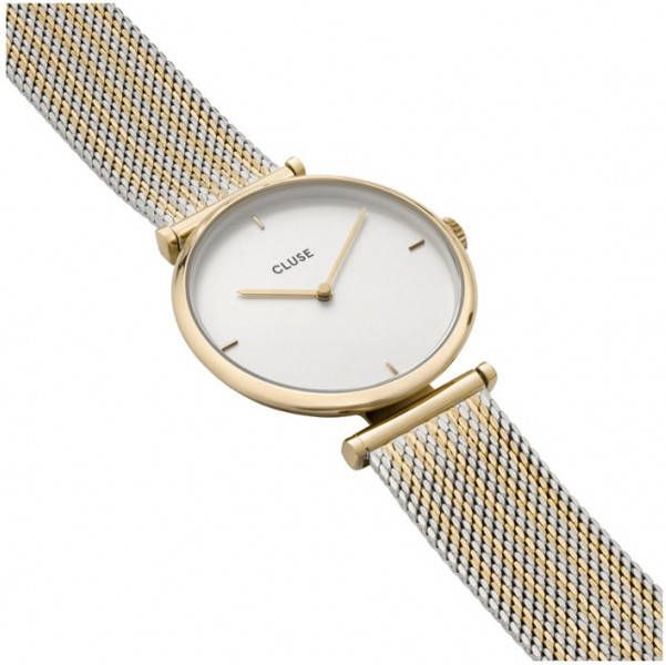 CLUSE Triomphe CL61002 Horloge met bandje van gemengd metaal en mesh Goud online kopen