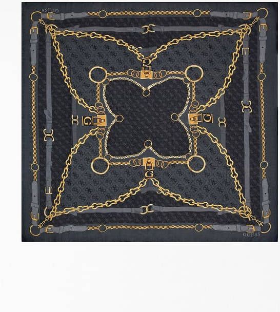 Guess Kefiah sjaal met logo 130 x 130 cm online kopen