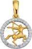 KLiNGEL Hanger Sterrenbeeld met diamanten Geelgoudkleur online kopen