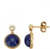 KLiNGEL Oorstekers met lapis lazuli en wittopaas Blauw online kopen
