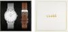 Cluse Horloges Giftbox Minuit Mesh Silver Colour and brown bracelet Zilverkleurig online kopen