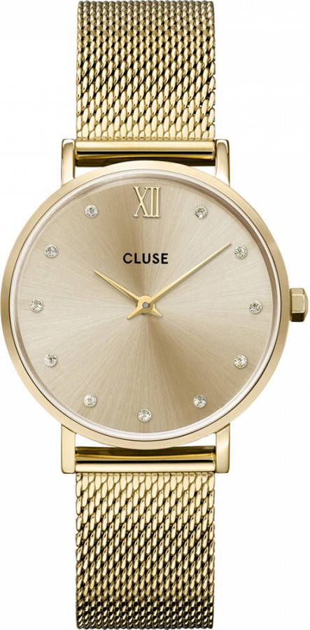 Cluse Horloges Minuit Mesh Crystals Goudkleurig online kopen