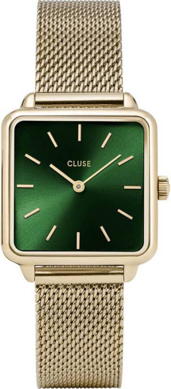 CLUSE La Tétragone CL60014 Horloge met mesh band en contrasterende wijzerplaat in goud online kopen