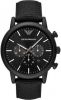 Emporio Armani Zwarte mannen horloges , Zwart, Heren online kopen