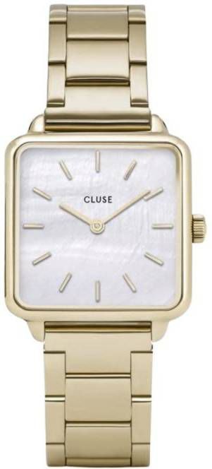 Cluse Horloges La Tetragone Three Link Gold Wit online kopen