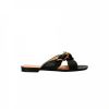 GUESS Sameya leren slippers met ketting zwart online kopen