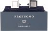 Manchetknopen Profuomo geborsteld rhodium ONE SIZE online kopen