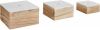 Zeller Present Opbergbox set van 3, hout, wit/naturel online kopen