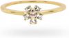 24Kae Ringen Ring met bloem van kleurstenen 925 Sterling zilver geelgoud verguld 12428Y Goudkleurig online kopen