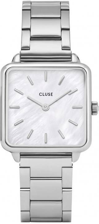 Cluse Horloges La Tetragone Three Link Silver Wit online kopen