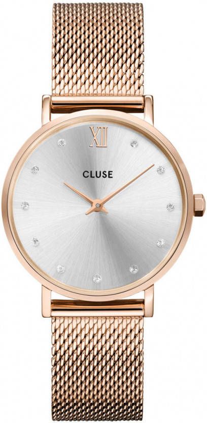 Cluse Horloges Minuit Mesh Crystals Zilverkleurig online kopen