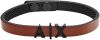 Armani Exchange AXG0054001 Armband van leer en roestvrij staal met logo online kopen
