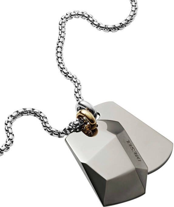 Diesel Kettingen Double Dogtags DX1143040 Zilverkleurig online kopen